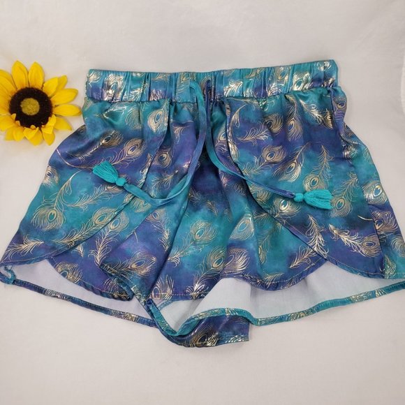 Disney Womens Aladdin Silky Blue Boxer Shorts M/L